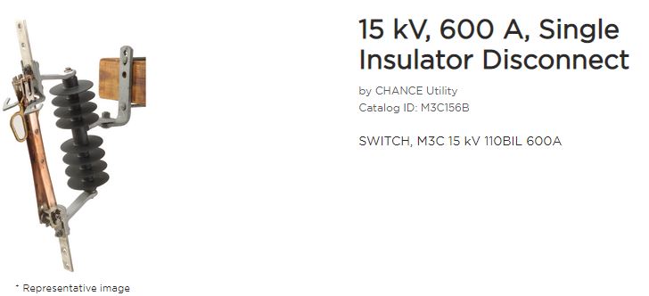 Switch Cutout 600A 15kv